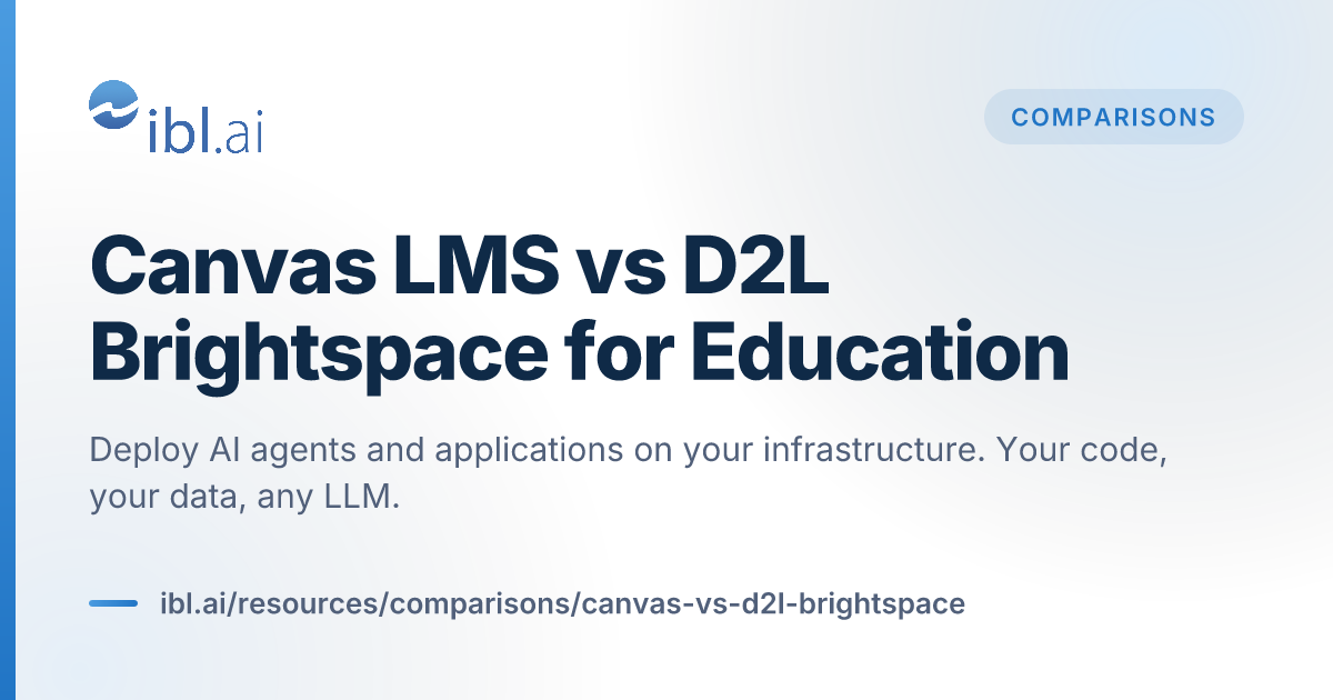 Canvas LMS vs D2L Brightspace for Education | ibl.ai