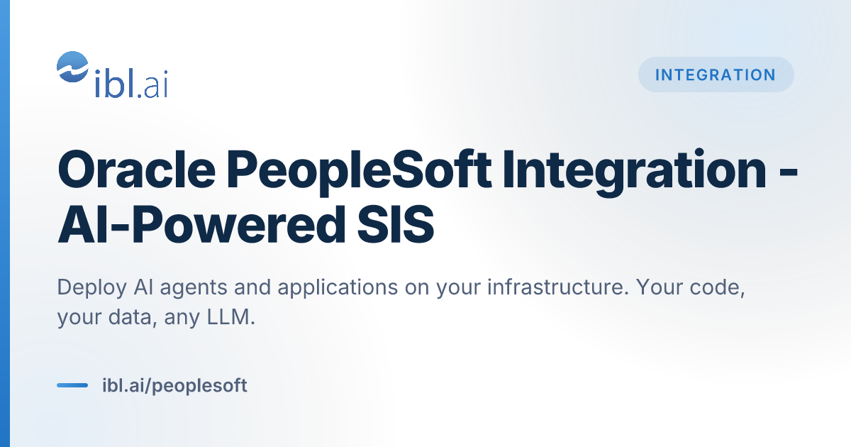 Oracle PeopleSoft Integration | AI SIS - ibl.ai