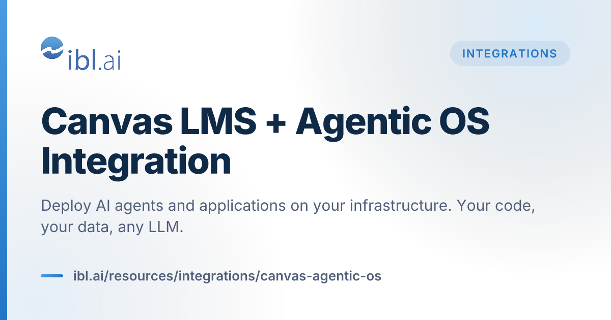 Canvas LMS + Agentic OS Integration | ibl.ai